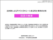 自ら行う注射剤によるアナフィラキシーに係る死亡事例の分析「提言の概要」
